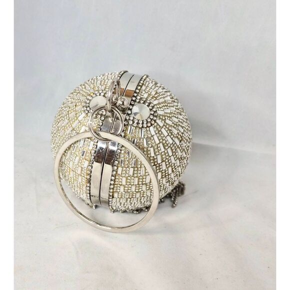 Crystal encrusted ball clutch Handbags - Crystal encrusted ball clutch